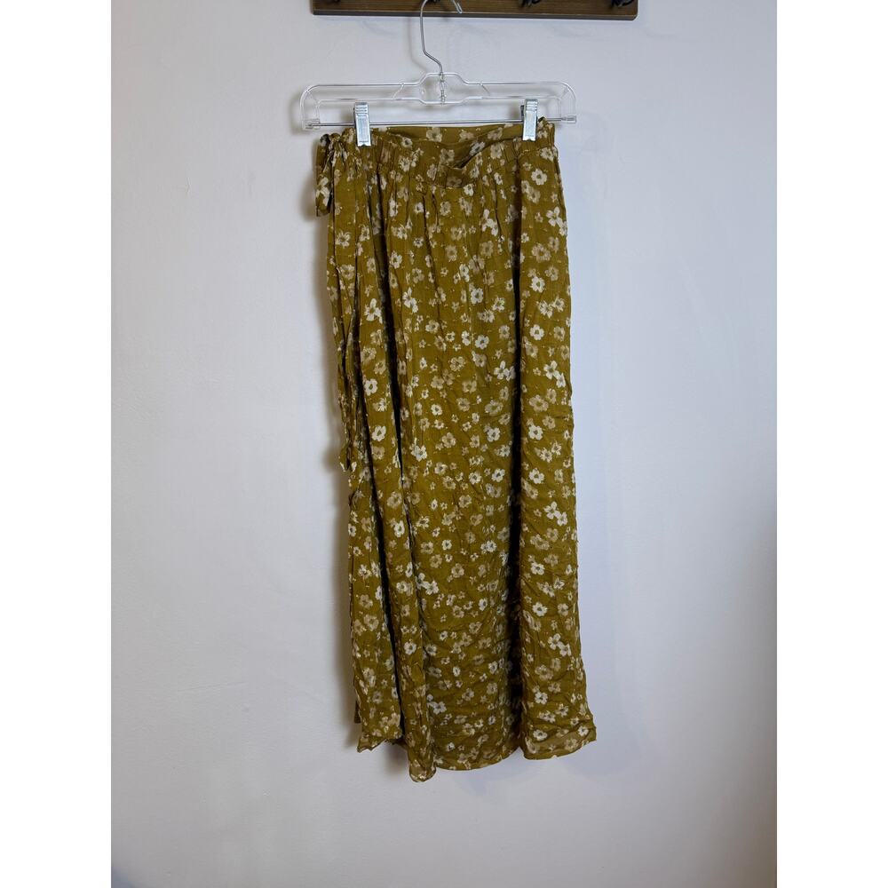 NWT The Sweet Collective Shiloh Skirt Olive Green Floral Wrap Sz S - Picture 5 of 5